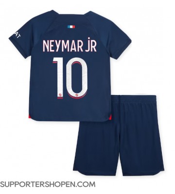 Paris Saint-Germain Neymar Jr #10 Hemmatröja Barn 2023-24 Kortärmad (+ korta byxor)